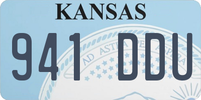KS license plate 941DDU