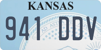 KS license plate 941DDV