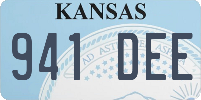KS license plate 941DEE