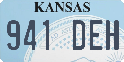 KS license plate 941DEH