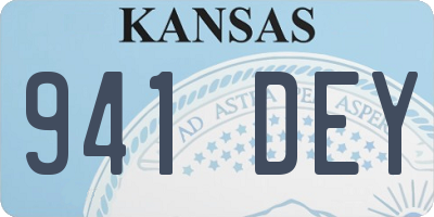 KS license plate 941DEY