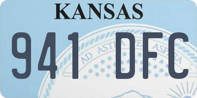 KS license plate 941DFC