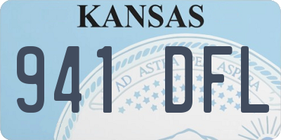 KS license plate 941DFL