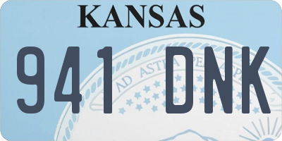 KS license plate 941DNK