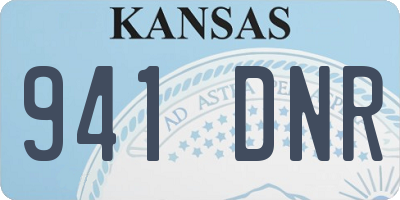 KS license plate 941DNR