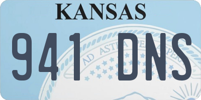 KS license plate 941DNS