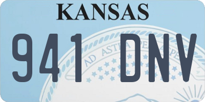 KS license plate 941DNV