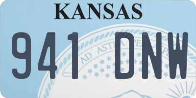 KS license plate 941DNW