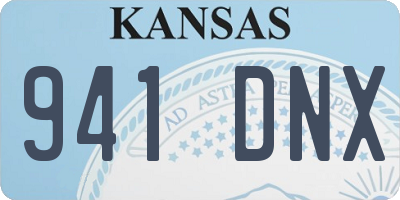 KS license plate 941DNX