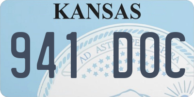 KS license plate 941DOC