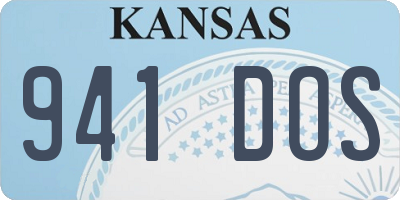 KS license plate 941DOS