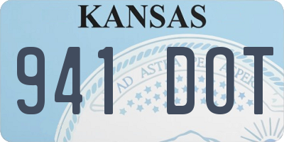 KS license plate 941DOT