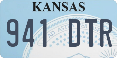 KS license plate 941DTR
