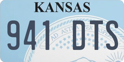 KS license plate 941DTS