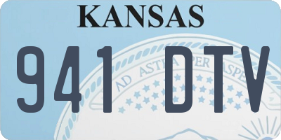 KS license plate 941DTV