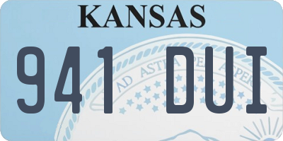 KS license plate 941DUI