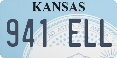 KS license plate 941ELL