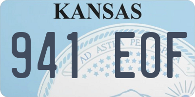 KS license plate 941EOF