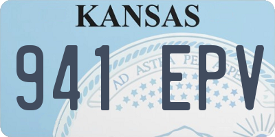 KS license plate 941EPV