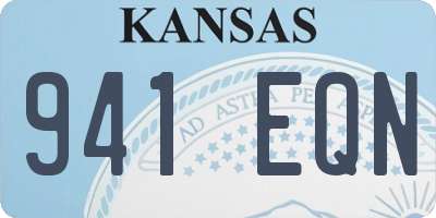 KS license plate 941EQN
