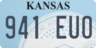 KS license plate 941EUO