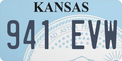 KS license plate 941EVW