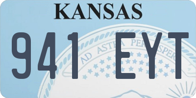 KS license plate 941EYT
