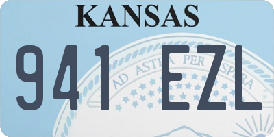 KS license plate 941EZL