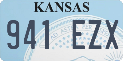 KS license plate 941EZX