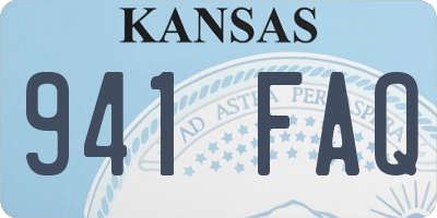 KS license plate 941FAQ