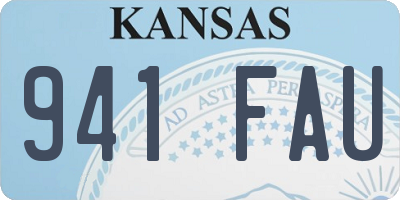 KS license plate 941FAU