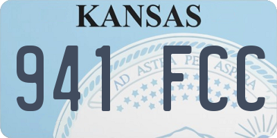 KS license plate 941FCC