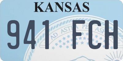 KS license plate 941FCH