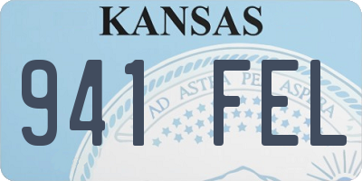 KS license plate 941FEL