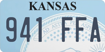 KS license plate 941FFA