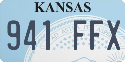 KS license plate 941FFX