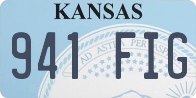 KS license plate 941FIG