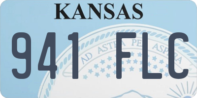 KS license plate 941FLC