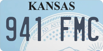 KS license plate 941FMC