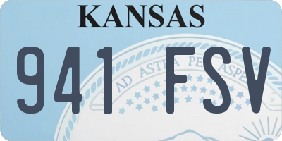 KS license plate 941FSV