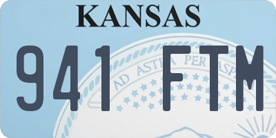 KS license plate 941FTM