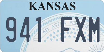 KS license plate 941FXM