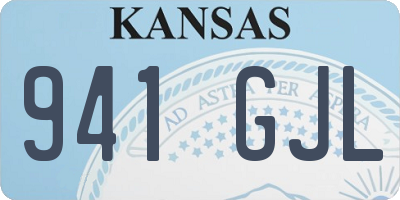 KS license plate 941GJL