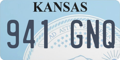 KS license plate 941GNQ