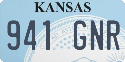 KS license plate 941GNR