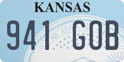 KS license plate 941GOB