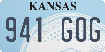 KS license plate 941GOG