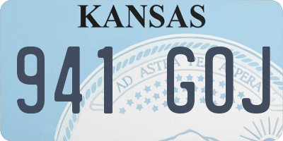 KS license plate 941GOJ