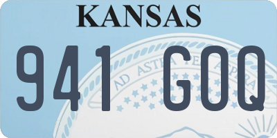 KS license plate 941GOQ