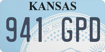 KS license plate 941GPD
